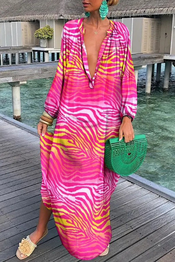 Eden - Abstract Print Maxi Dress