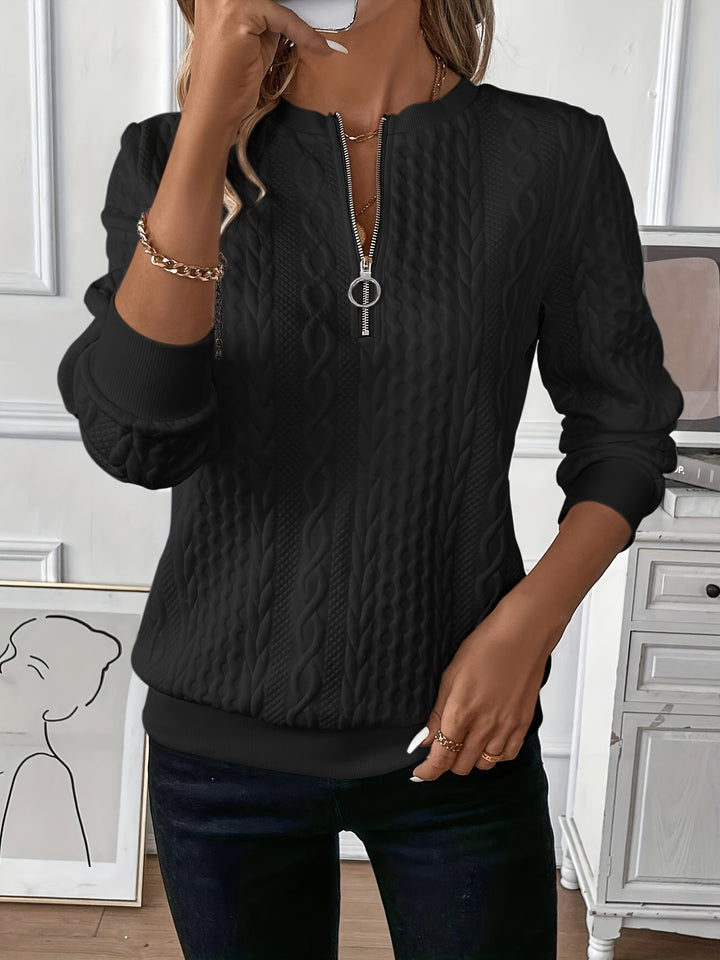 Amelira | Quilted Zip Pullover