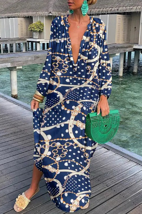 Eden - Abstract Print Maxi Dress