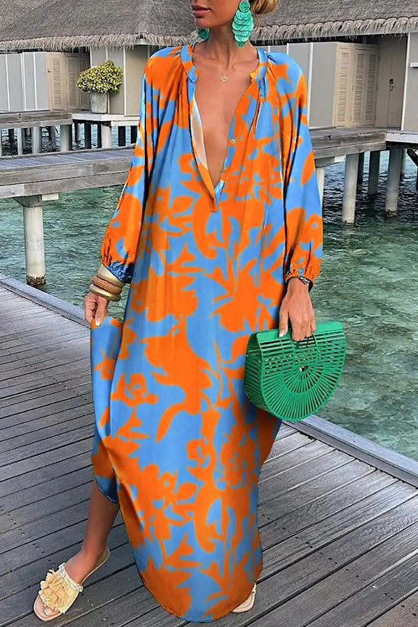 Eden - Abstract Print Maxi Dress