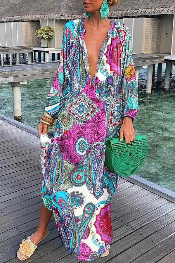 Eden - Abstract Print Maxi Dress